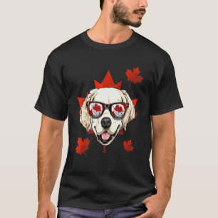 T-shirt Canadien Retriever doré Maple Leaf Patriotique Can