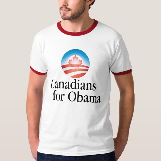 T-shirt Canadiens pour obama (Devant)