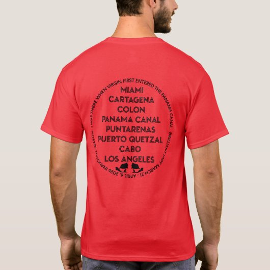 T-shirt Canal de Panama Première fois retour logo noir (Dos)