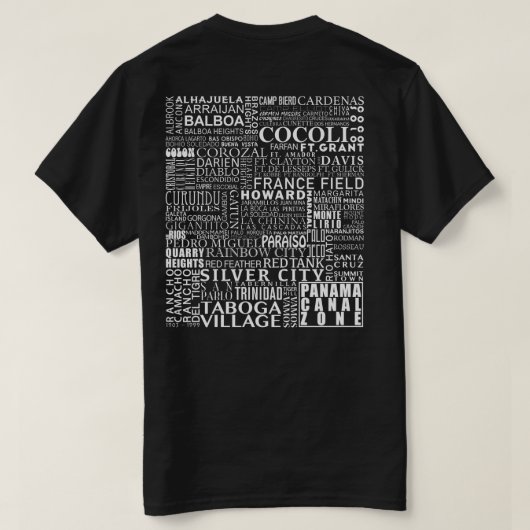 T-shirt Canal de Panama Zone Chaque emplacement (Design dos)