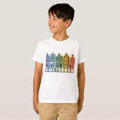 T-shirt Canal House Row Amsterdam Holland Holland Coloré (Devant entier)