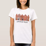 T-shirt Canal House Row Amsterdam Hollande Travel<br><div class="desc">Montrez votre amour pour la Hollande avec cette douce et charmante Amsterdam abrite un tee art motif. Fait un grand cadeau d'anniversaire ! Vous pouvez également le customiser et ajouter ou modifier le texte. Consultez ma boutique pour plus de couleurs et de motifs ! Et plus d'articles assortis comme des...</div>