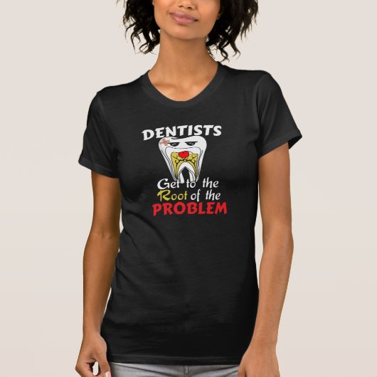 T-shirt Canal racine pour dentiste - Jeu de cavité pour de (Devant)