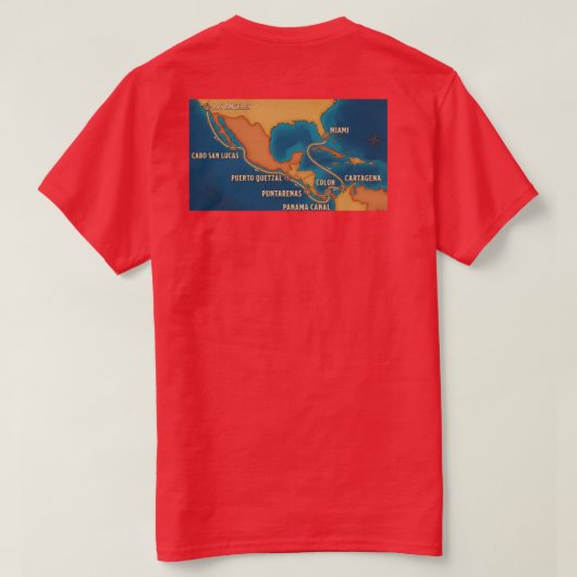 T-shirt Canal Route Map (Design dos)