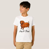 T-shirt Canapé Wiener De Chien Long Et Fier (Devant entier)