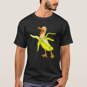 T-shirt Canard à la banane mignon Végétalien Fan drôle vég