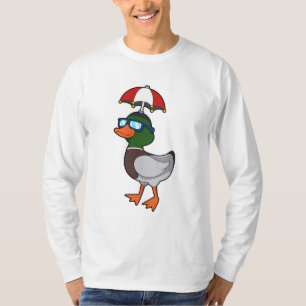 T-shirt Canard à la pluie avec Umbrella.PNG