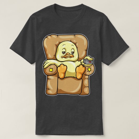 T-shirt Canard à sortir sur Sofa (Design devant)