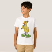 T-shirt Canard au baseball avec batte de baseball (Devant entier)