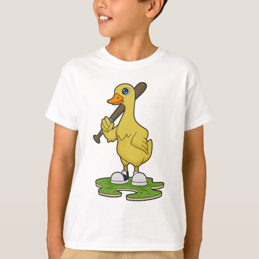 T-shirt Canard au baseball avec batte de baseball (Devant)