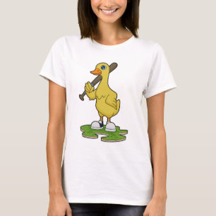 T-shirt Canard au baseball avec batte de baseball