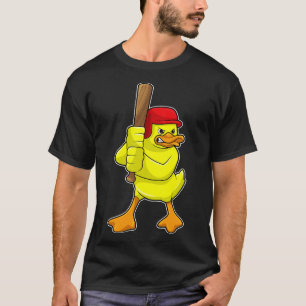 T-shirt Canard au baseball avec Casquette de batte de base