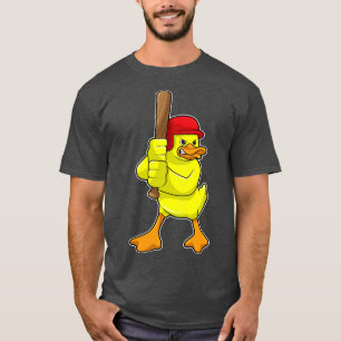 T-shirt Canard au baseball avec Casquette de batte de base