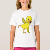 T-shirt Canard au Yoga Exercice d'étirement (Devant)
