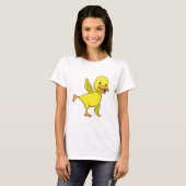 T-shirt Canard au Yoga Exercice d'étirement (Devant entier)