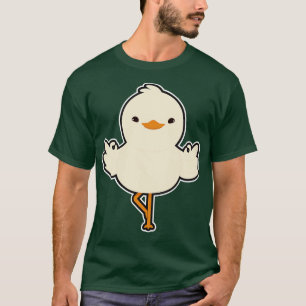 T-shirt Canard au Yoga Exercices d'étirement en debout