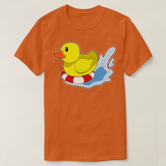 T-shirt Canard Avec Bague De Bain Dans L'Eau (Design devant)