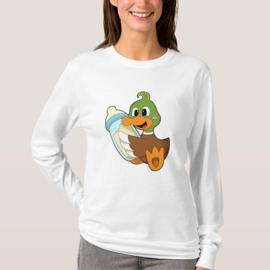 T-shirt Canard avec bouteille de lait (Devant)
