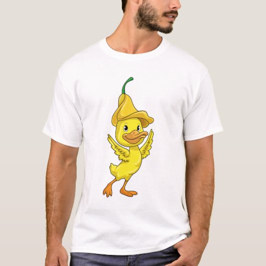 T-shirt Canard avec Casquette Bell jaune (Devant)