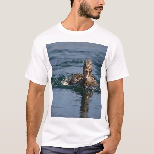 T-shirt Canard avec le bec ouvert (Devant)