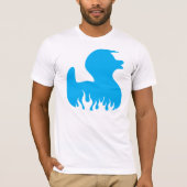 T-shirt Canard bleu de rockabilly (Devant)