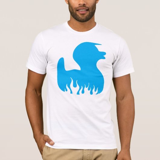 T-shirt Canard bleu de rockabilly (Devant)