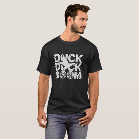 T-shirt Canard Canard Boom Funny Chasse Chasse Chasse Chas (Devant entier)