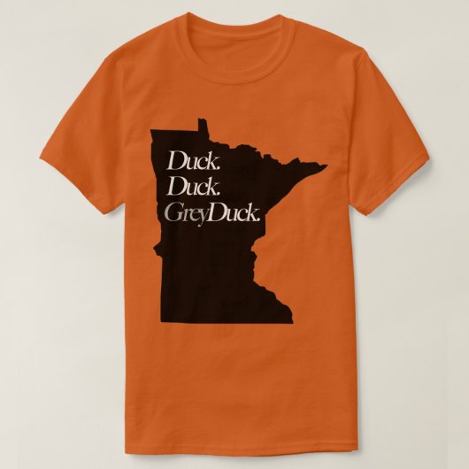 T-shirt Canard canard du Minnesota Canard gris Canard (Design devant)