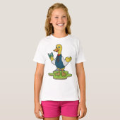 T-shirt Canard comme enseignant avec livre (Devant entier)