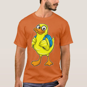 T-shirt Canard comme étudiant avec sac à dos