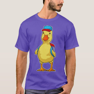 T-shirt Canard comme étudiant avec sac à dos Casquette