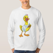 T-shirt Canard comme infirmière avec coeur (Devant)