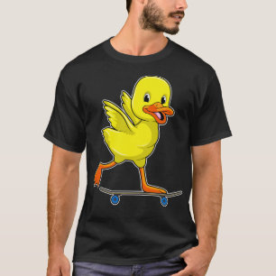 T-shirt Canard comme patineur avec skateboard