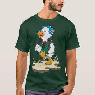 T-shirt Canard comme randonneur avec sac à dos