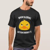 T-shirt Canard Correction automatique Angry Cute Duck Face (Devant)