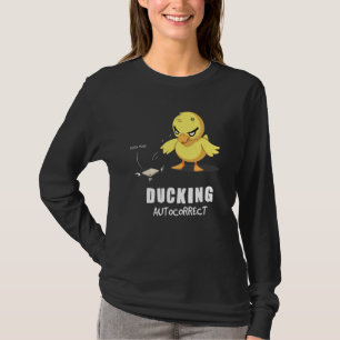 T-shirt Canard Correction automatique Funny Duck Pun