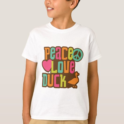 T-shirt Canard d'amour de paix (Devant)