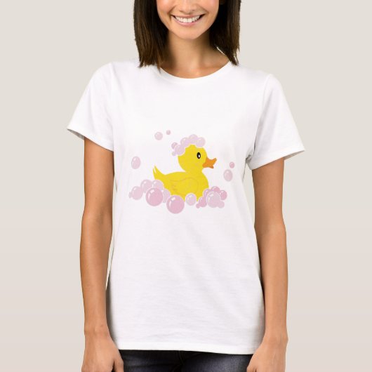 T-shirt Canard dans les bulles roses (Devant)