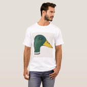 T-shirt Canard de Mallard (Drake), aquarelle (Devant entier)