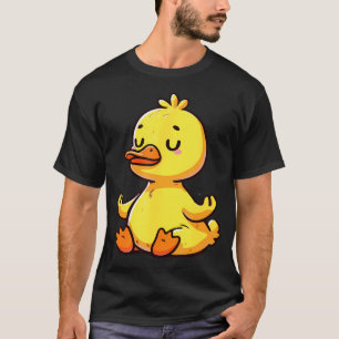 T-shirt Canard de méditation en pose de yoga, animal relax