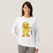 T-shirt Canard de pêche de canard (Devant entier)