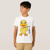 T-shirt Canard de pêche de canard (Devant entier)