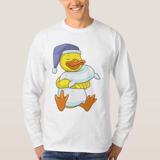 T-shirt Canard dormant avec casquette (Devant)
