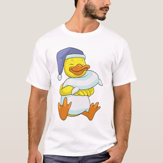 T-shirt Canard dormant avec casquette (Devant)