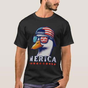 T-shirt Canard drôle de patriote amateurs de 4 juillet can