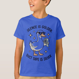 T-shirt Canard Drôle Le Silence Est D'or