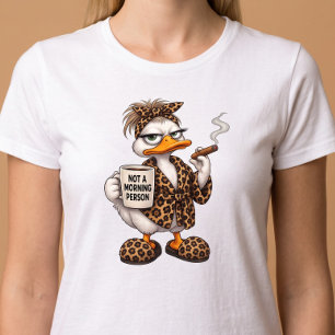 T-shirt Canard drôle pas une personne du matin