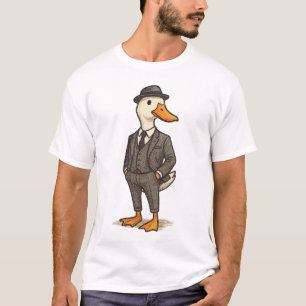 T-shirt Canard élégant en costume - Canard gentleman