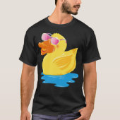 T-shirt canard en caoutchouc amusant avec animal de compag (Devant)