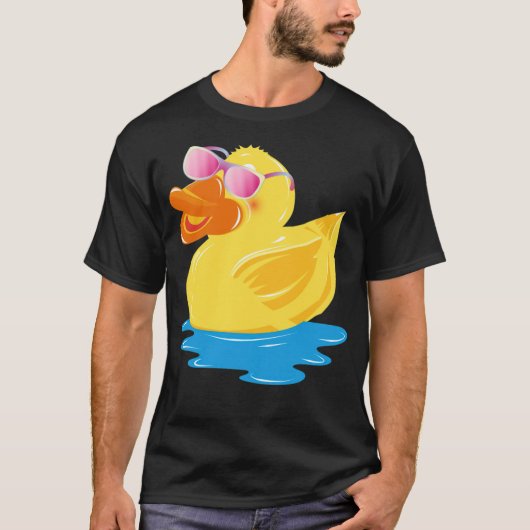 T-shirt canard en caoutchouc amusant avec animal de compag (Devant)
